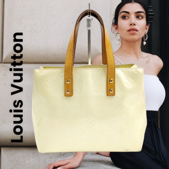 💯 LOUIS VUITTON LV ReadePM Cream Vernis Hand Bag - Picture 10 of 10